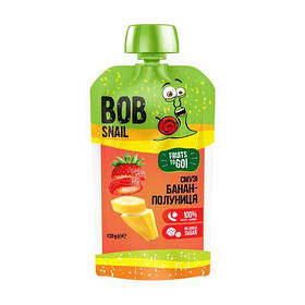 Фруктове пюре Bob Snail  Смузі  Банан Полуниця, 120 г