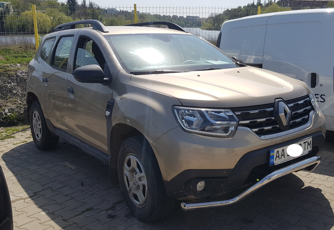 Захист переднього бампера ВУС одинарний Renault Duster 2010-2018 2018+ Кенгурятник дуги пороги