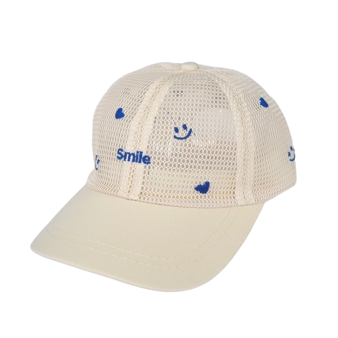 Бейсболка Smile сітка бежевий