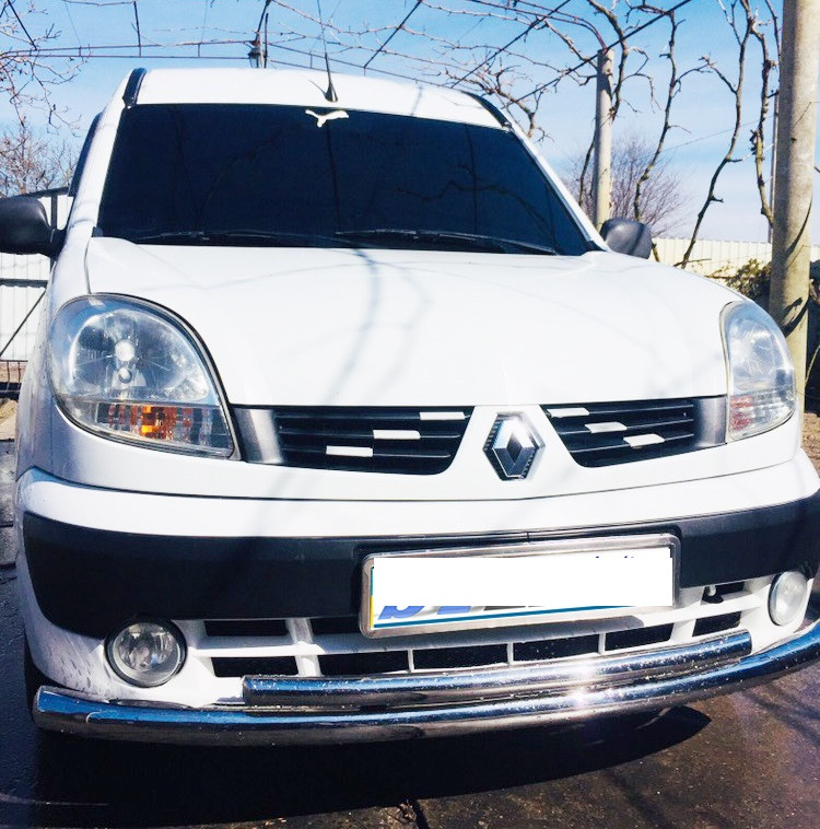 Захист переднього бампера ВУС подвійний Renault Kangoo 1998-2008 Кенгурятник захист бампера дуги пороги