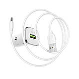 TU  TU Автомобильное зарядное устройство Borofone BZ12A USB QC 18W белое + кабель USB to Type-C, фото 4