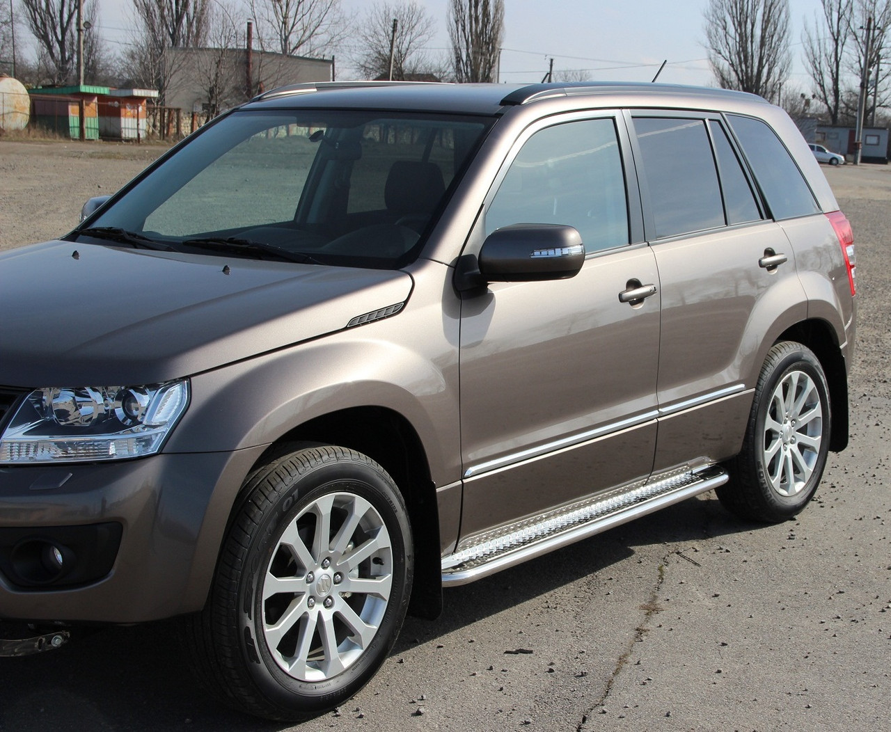 Бічна захист пороги майданчик Suzuki Grand Vitara 2012-2014 кенгурятник захист бампера дуги пороги