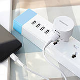 TU  TU Сетевое зарядное устройство Borofone BA23A 2 USB белое + кабель USB to Lightning, фото 3