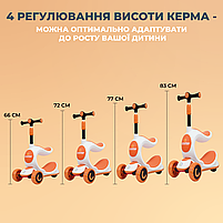 Самокат трансформер. Дитячий біговел трансформер 2 в 1 A1 Синій, фото 4