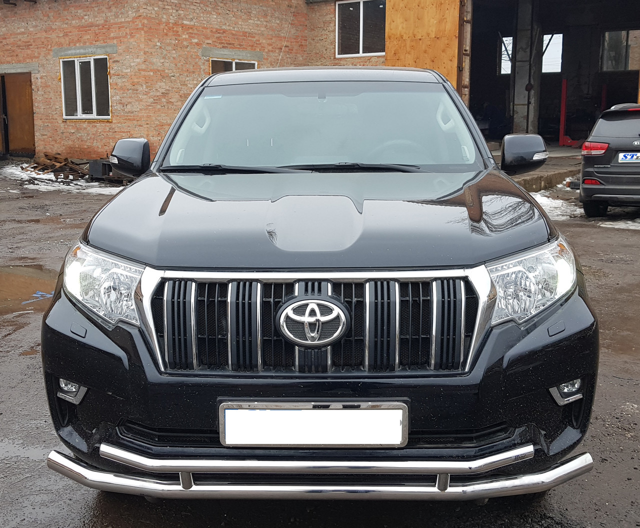 Захист переднього бампера ВУС подвійний Toyota Land Cruiser Prado 150 2009+ Кенгурятник дуги пороги