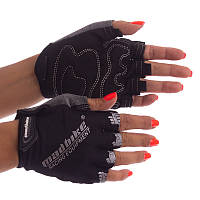 Велоперчатки текстильные перчатки велосипедные MADBIKE черные SK-01: Gsport