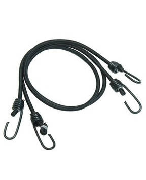 Шнур MIL-TEC еластичний із зачіпками Чорний 2 шт 15947002 PeremogaUA