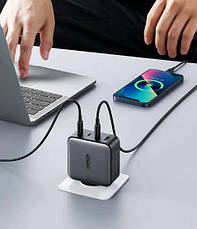 Універсальний портативний швидкий зарядний пристрій Ugreen CD226 GaN 100W 3C1A на 4 USB, фото 6