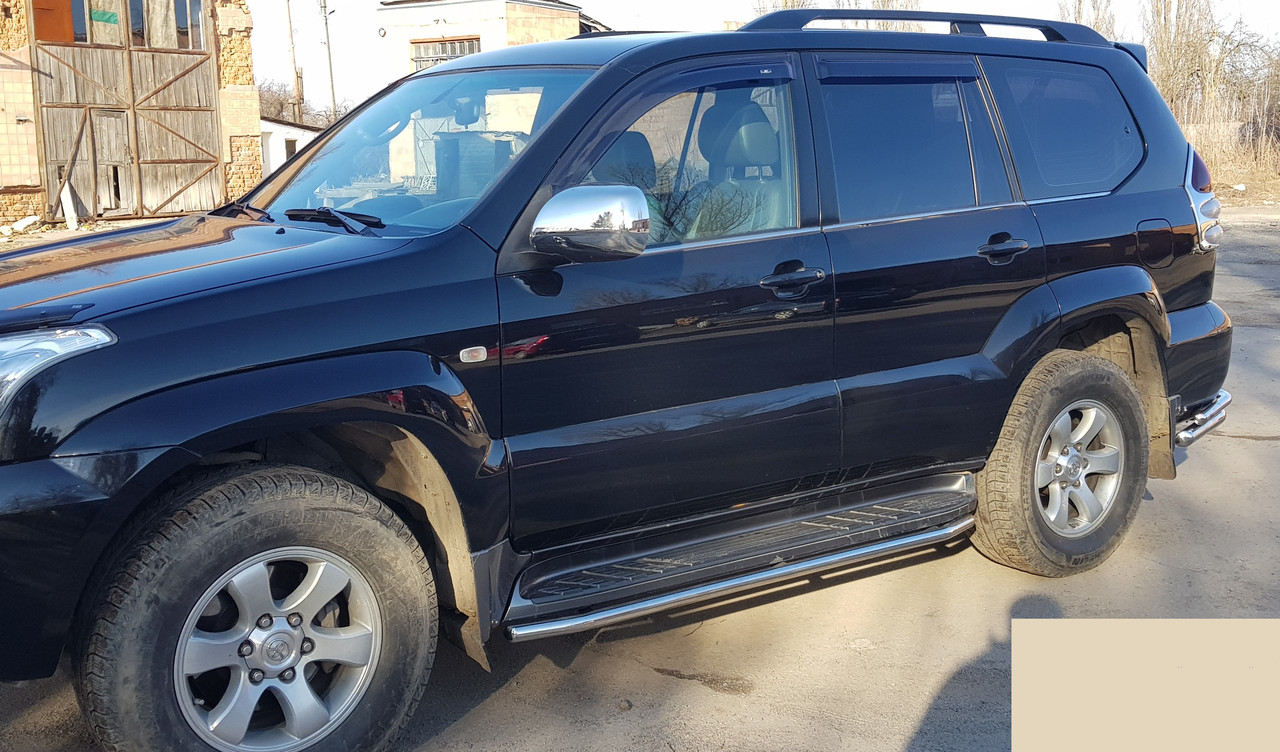 Бічна захист пороги труби Toyota Land Cruiser Prado 120 2002-2009 кенгурятник захист бампера дуги пороги