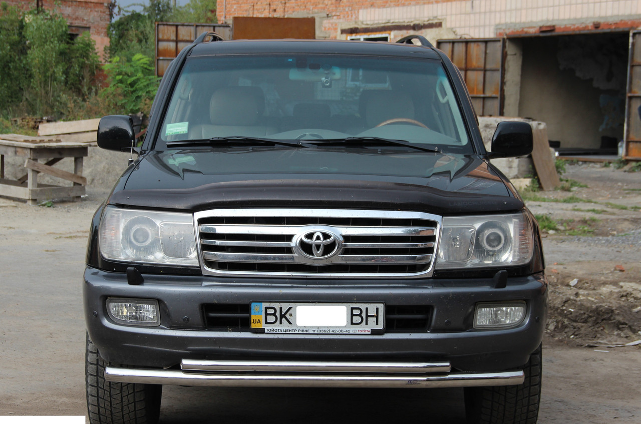 Захист переднього бампера ВУС подвійний Toyota Land Cruiser 100 1998-2007 кенгурятник дуги пороги