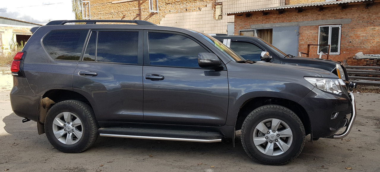 Бічна захист пороги труби Toyota Land Cruiser Prado 2017+ кенгурятник захист бампера дуги по