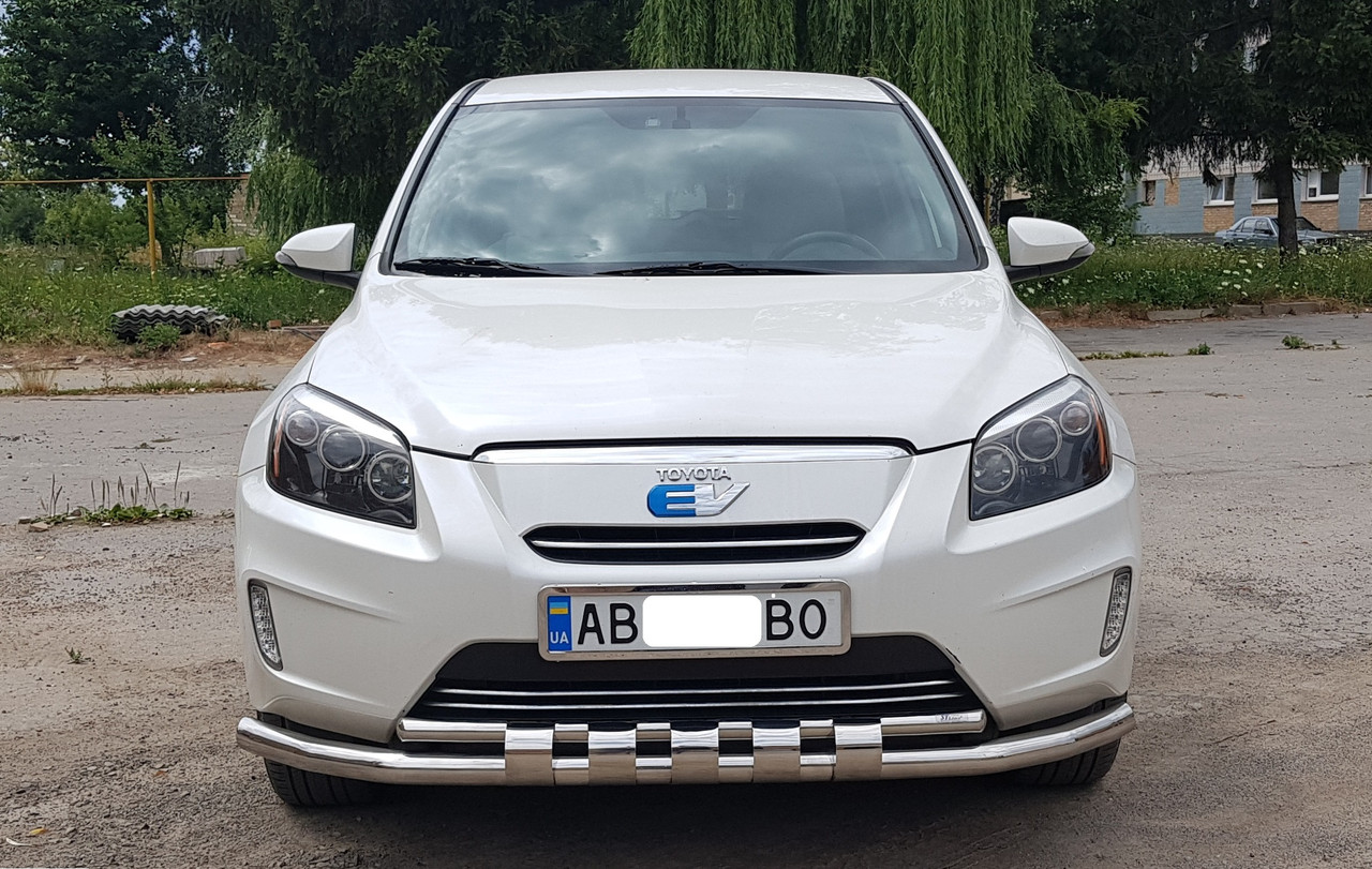 Захист переднього бампера ВУС SHARK подвійний Toyota RAV4 EV Кенгурятник дуги пороги