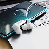 TU Навушники дротові вакуумні Borofone BM37 з мікрофоном білі, фото 2