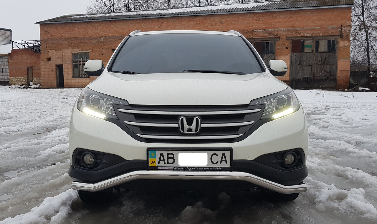 Захист переднього бампера ВУС одинарний Honda CR-V 2012-2015 кенгурятник захист бампера дуги пороги
