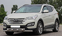 Защита переднего бампера УС SHARK двойной Hyundai Santa Fe 2013-2018 кенгурятник защита бампера дуги пороги