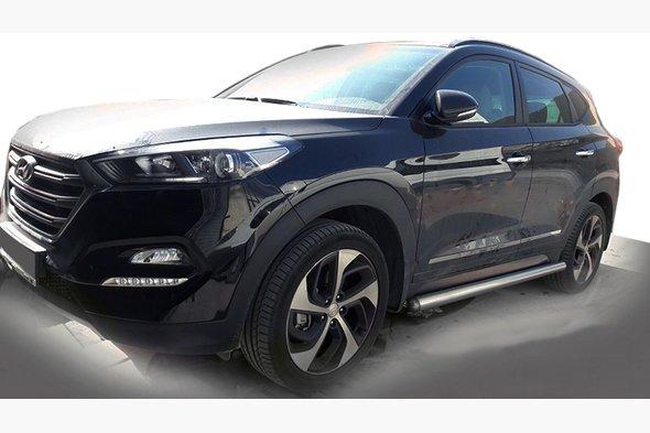 Бічна захист пороги труби Hyundai Tucson 2016+ кенгурятник захист бампера дуги пороги