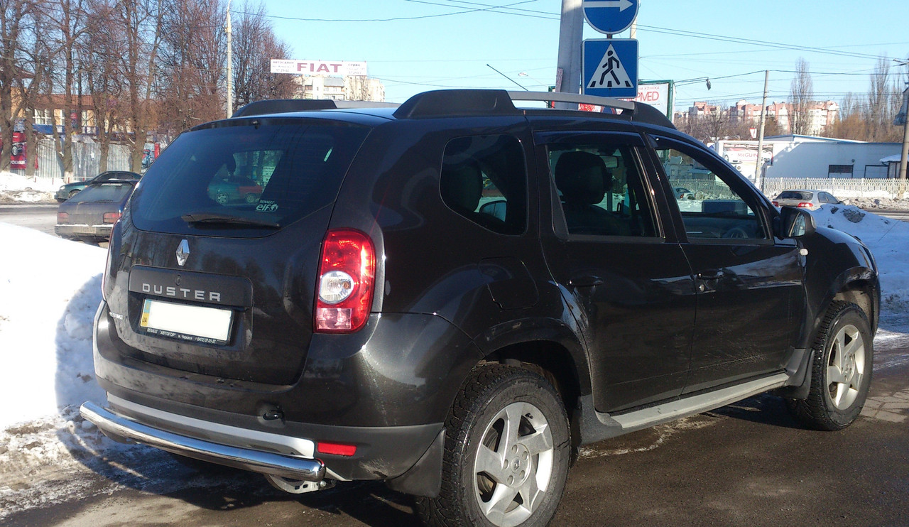 Захист заднього бампера ВУС Dacia Duster 2010+ кенгурятник дуги бічний захист пороги
