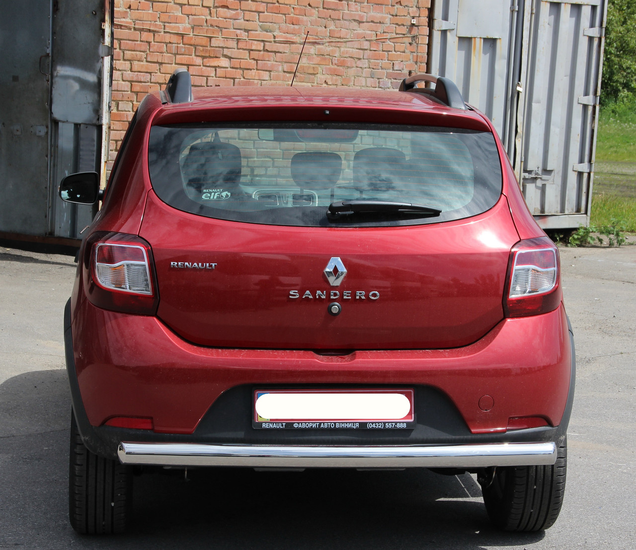 Захист заднього бампера ВУС Dacia Sandero 2013+ кенгурятник дуги бічний захист пороги