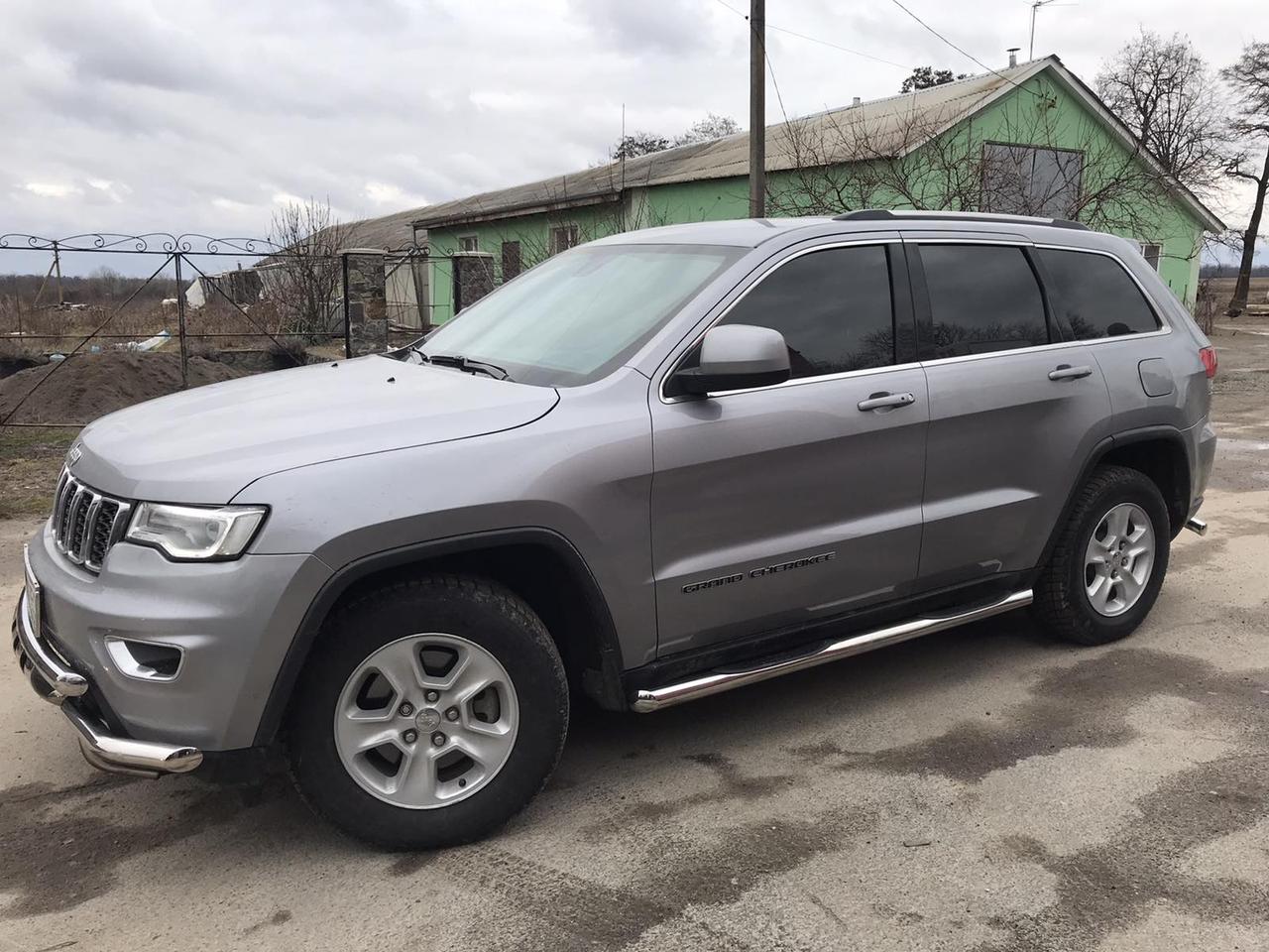 Бічна захист пороги труби Jeep Grand Cherokee 2018+ кенгурятник захист бампера дуги пороги