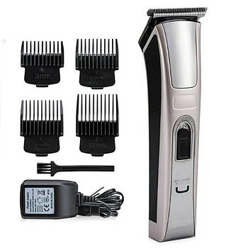 Машинка для стрижки волосся та бороди 2в1 GM 657 / Електробритва для сухого та вологого гоління / Тример