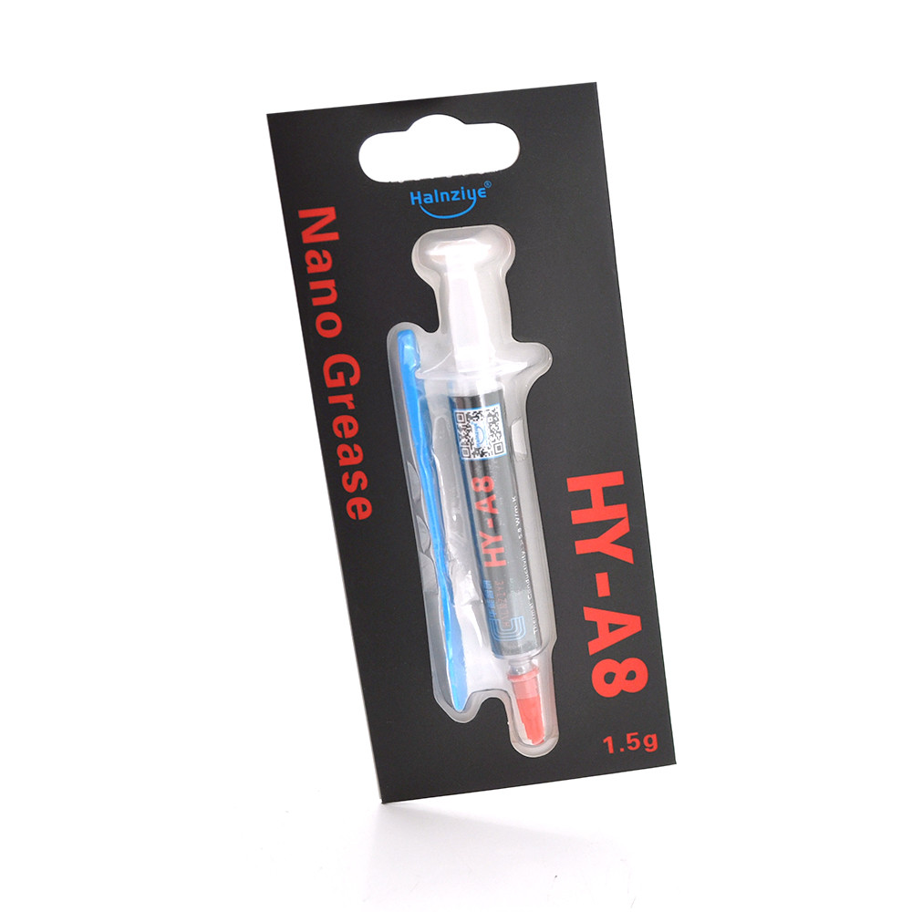 TU TU Профессиональная термостойкая паста HY-A8 1.5g, шприц, Grey, >5.8W/m-K, 90000 МПа. С, <0.201°C-in²/W, -30°≈280°, 73CPS,