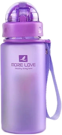 Пляшка Powerplay пляшка для води фіолетова з соломинкою, Розмір: 400 мл (MD)