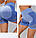 Спортивні шорти з пушапом-ефектом і перфорацією (сині), фото 6