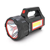 TU  TU Фонарь поисковый Pahther PT-8895, 1LED+COB T6, 10W, 3+2+2 режима, 3600mah, Black, IP40, USB кабель+Solar, 200х95х130мм, BOX