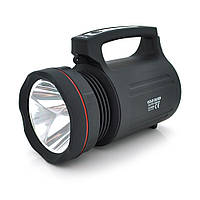 TU  TU Фонарь поисковый Gold Silver GS-8006, 1LED T6, 15W, 4 режима, 8000mah, Black, IP40, СЗУ+АЗУ, 195х100х140мм, BOX