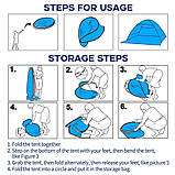 Портативний намет для кемпінгу. Намет пляжний Stripe, намет автомат саморозкладний, фото 5