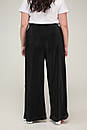 Жіночі літні широкі чорні брюки палаццо розмір 48 50 52 54, фото 5