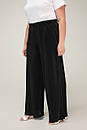 Жіночі літні широкі чорні брюки палаццо розмір 48 50 52 54, фото 6