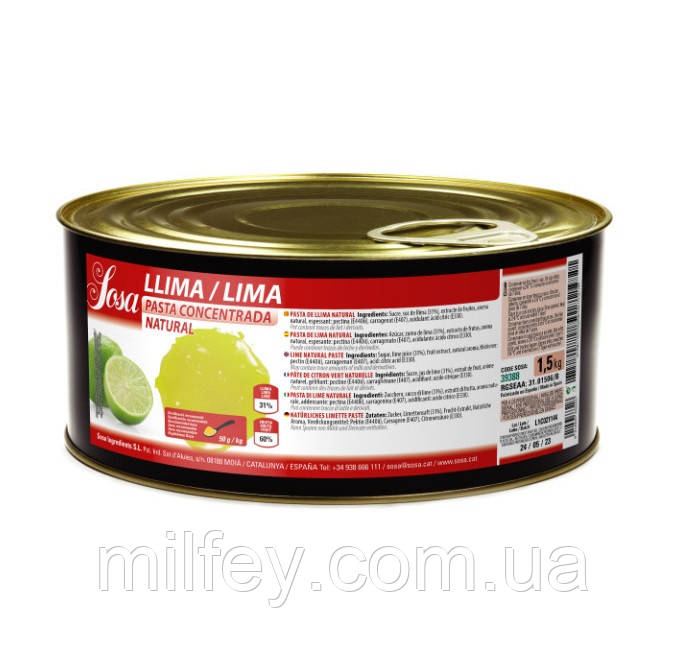 Паста концентрована Лайм, SOSA, 1.5 кг, фото 1