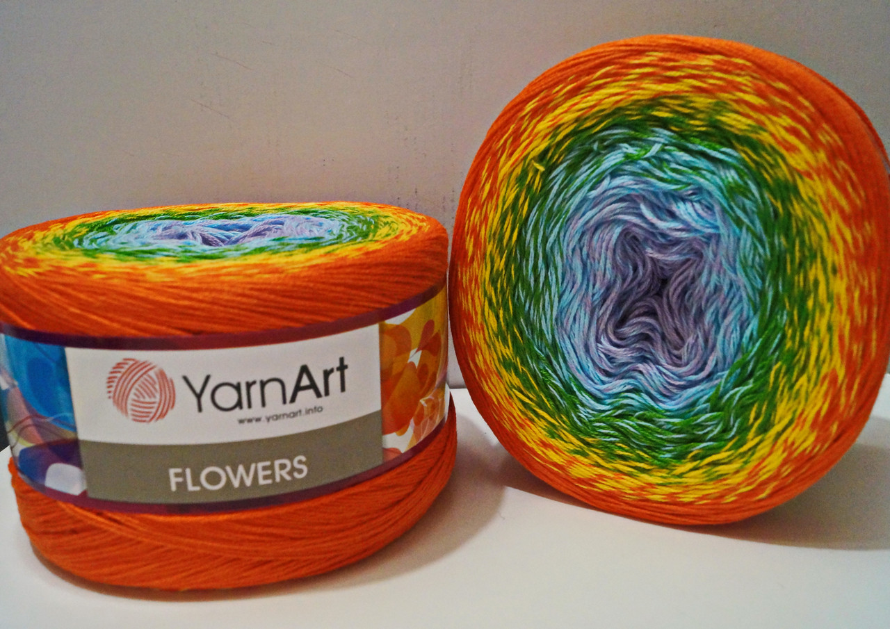 Нитки пряжа для в'язання секційна FLOWERS YarnArt Ярнарт Фловерс № 255