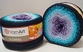 Нитки пряжа для в'язання секційна FLOWERS YarnArt Ярнарт Фловерс № 254