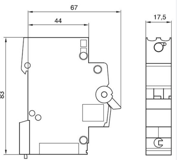 габаритный размер MCN125