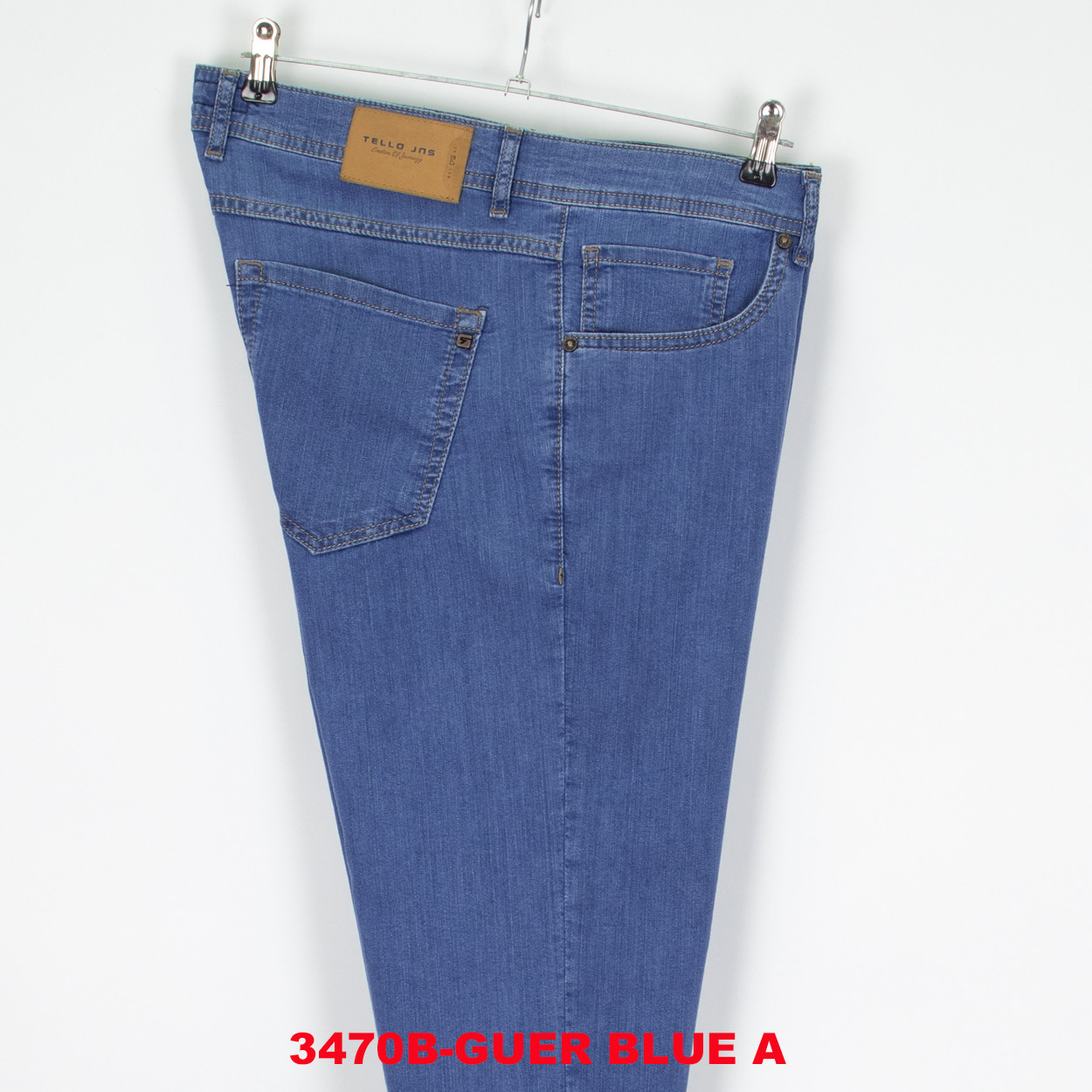 Джинси чоловічі Tello 3470B-GUER BLUE A 75% віскоза 24% поліестер 1% еластан 31(Р)