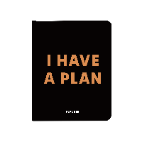 Черный планер/блокнот А5 «I HAVE A PLAN» ORNER