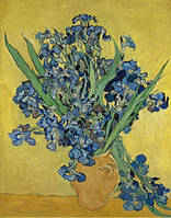Набор Алмазная мозаика вышивка Ирисы Винсент ван Гог Постимпрессиониз петушки синие подрамнике 5d 40х50