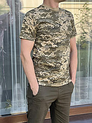 Чоловіча камуфляжна футболка піксель НАПIВБАТАЛ P93-1 вир-во Туреччина.