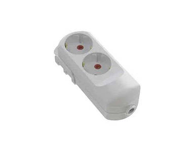 Колодка 2 гнізда з заземленням NX501200 ТМ Neomax FG