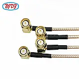 Пігтейл SMA-Male 90° - SMA Male ВЧ кабель перехідник RG316 довжина 45 см кутовий, фото 4