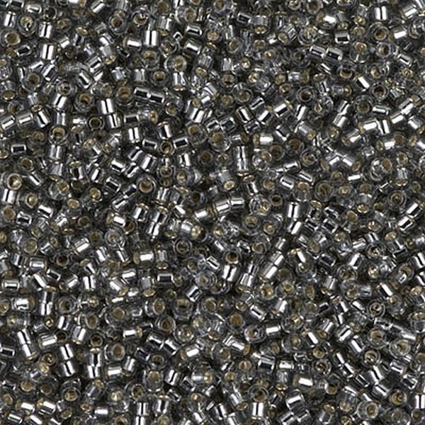 Бісер Miyuki Delica Beads 11/0, 5г, DB-48, блискучий, темне срібло