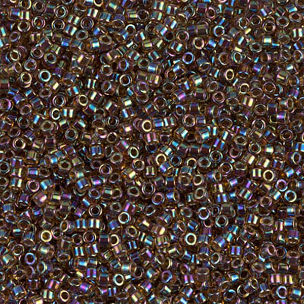 Бісер Miyuki Delica Beads 11/0, 5 г, DB-87, блискучий райдужний, коричневий