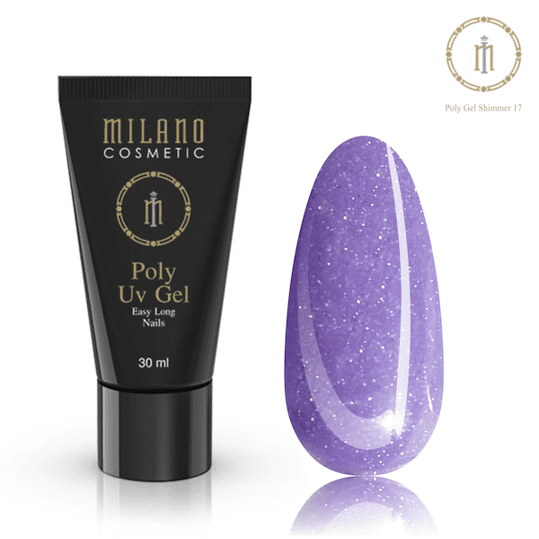 Акрил-гель (полігель) з шіммером № 17 Milano Cosmetic для нігтів, 30 мл, фото 1