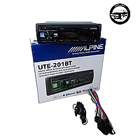 Автомагнитола Alpine UTE-201BT с bluetooth, разъемом USB, AUX