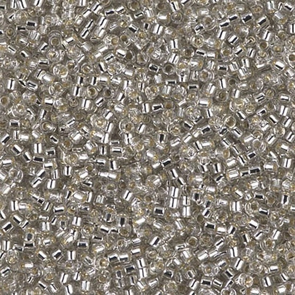Бісер Miyuki Delica Beads 11/0, 5г, DB-1211, блискучий, срібний, фото 1