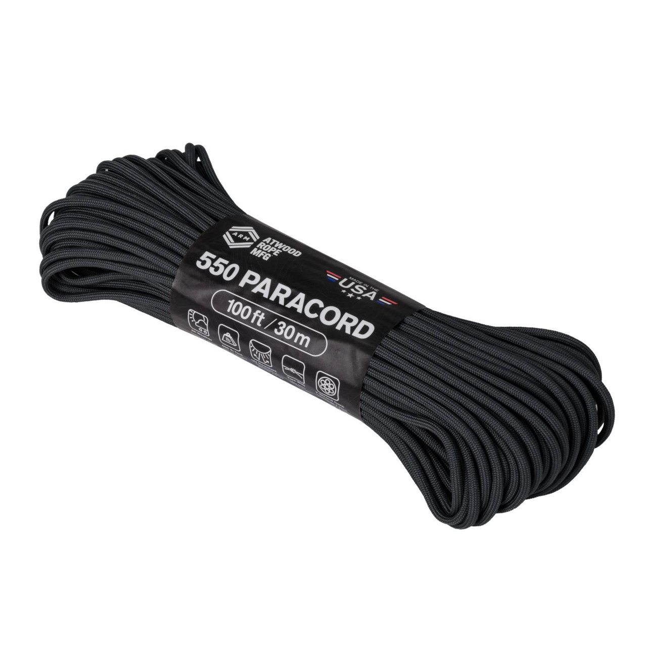 Паракорд Atwood Rope MFG® 550 Paracord (100ft) - Black