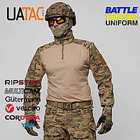 Убакс рубашка бежевая тактическая Ubacs UATAC Gen 5.3 Multicam STEPPE, боевая камуфляжная с налокотниками