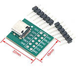 Тестовий роз'єм USB 3.1 Type C 12 пін на платі — гніздо мама, фото 2